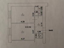 Продажа 2-комн. квартира, 35 м², 6/9 этаж — планировка 1
