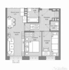 Продажа 3-комн. квартира, 60 м², 3/19 этаж — планировка 1