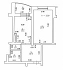 Продажа 1-комн. квартира, 52 м², 15/19 этаж — планировка 1