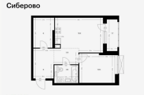 Продажа 1-комн. квартира, 47 м², 16/24 этаж — планировка 1