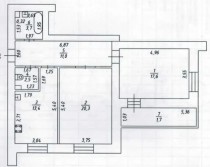 Продажа 2-комн. квартира, 75 м², 16/16 этаж — планировка 1