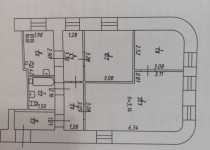 Продажа 3-комн. квартира, 61 м², 2/3 этаж — планировка 1