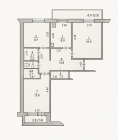Продажа 3-комн. квартира, 72 м², 2/9 этаж — планировка 1