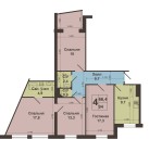 Продажа 4-комн. квартира, 97 м², 8/9 этаж — планировка 1