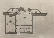 Продажа 1-комн. квартира, 39 м², 4/6 этаж — планировка 1