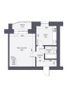 Продажа 1-комн. квартира, 37 м², 4/5 этаж — планировка 1