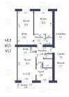 Продажа 3-комн. квартира, 61 м², 3/5 этаж — планировка 1