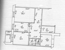 Продажа 3-комн. квартира, 65 м², 2/9 этаж — планировка 1