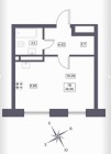Продажа 1-комн. квартира, 35 м², 4/7 этаж — планировка 1