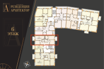Продажа 3-комн. квартира, 76 м², 6/6 этаж — планировка 2